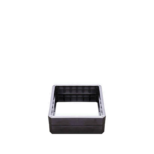 Exaco 645115-NP ERGO Square Modular Raised Garden Flower Bed, Anthracite