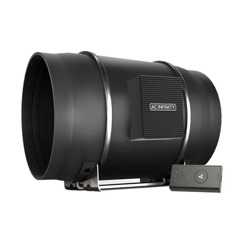 AC Infinity CLOUDLINE PRO S10, Quiet 10” Inline Duct Fan with Speed Controller - EC Motor Ventilation Exhaust Fan for Heating Cooling Booster, Grow Tents, Hydroponics