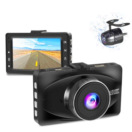 Jehdfbvssjcbcsvfd Dash Cams for Cars Front and Back Denicer 170 Degree Wide Angle Car Camera Full HD 1080P 6G Lens DVR with Black Paint Metallic Shell WDR G-Sensor Parking Monitor (No Reverse-Image)