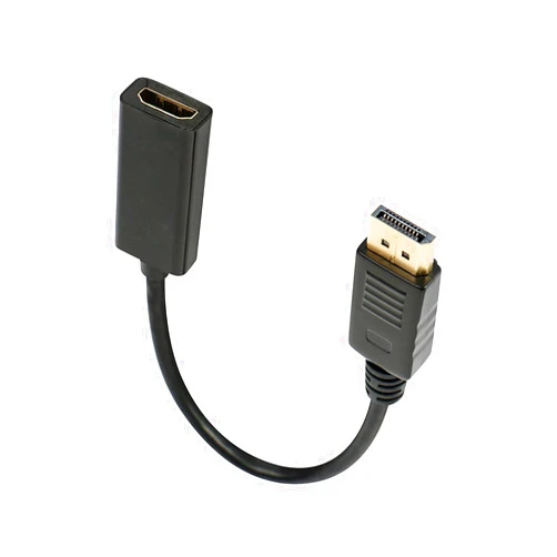 LIANSHU Gold-Plated DisplayPort Male to HDMI Female Adapter (Cable L= 5 Inches)