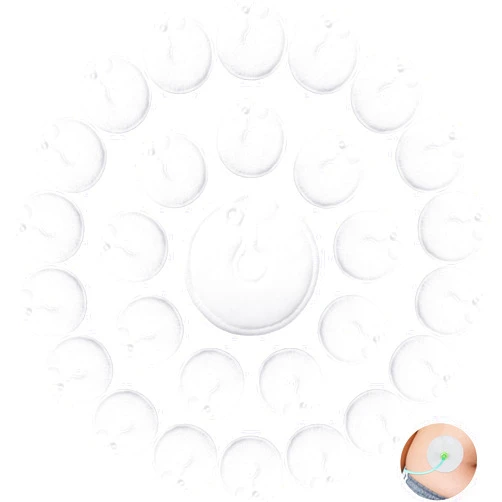 Tondiamo 28 Packs G Tube Pads Holder Abdominal G Tube Button Pads Soft G Tube Covers Absorbent G Tube Pads Feeding Tube Accessories Peg Tube Supplies Feeding Tube Pads Cotton Pads for Nursing Care(White)
