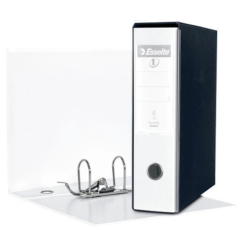 Esselte Eurofile Binder with Lever Mechanism and case Dorso 8 cm Bianco