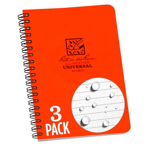 Rite in the Rain Weatherproof Side Spiral Notebook, 4.625