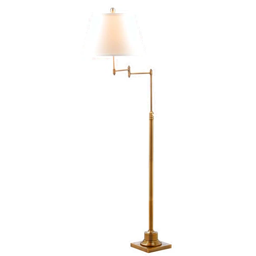 SAFAVIEH Lighting Collection Ingram Swivel Swing Arm Gold 60-inch Living Room Bedroom Home Office Standing Floor Lamp (LED Bulb Included)