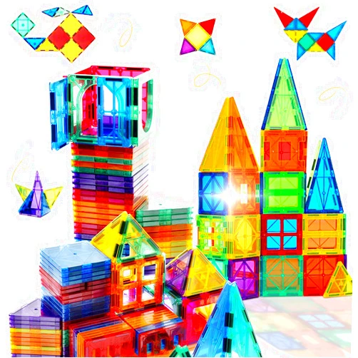 BigShu Magnetic Tiles Toddler Building Blocks Toys, Magnet Montessori Kids Toys for 3+ Year Old Boys and Girls, Preschool Learning Sensory STEM Education Toys Games, Birthday Gifts Idea for Kids Toddlers.