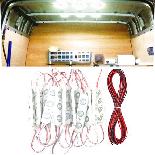 ROYFACC 60 LED Car Interior Light Bright White Lighting Dome Lamp Ceiling Work Lights Kit for Van Truck Auto Car Vehicle Caravan DC 12V (20 Modules, White)