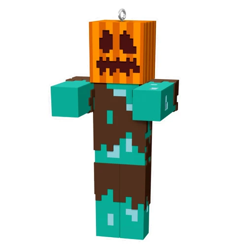 Hallmark Keepsake Halloween Ornament 2024, Minecraft Drowned with Carved Pumpkin, Gifts for Gamers