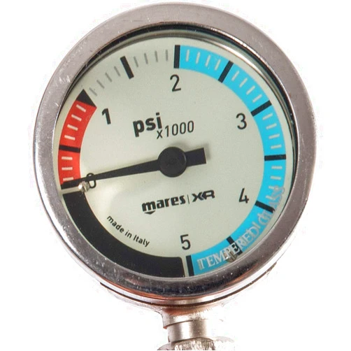 Mares XR Line 25X Pressure Gauge - 56cm Hose - PSI