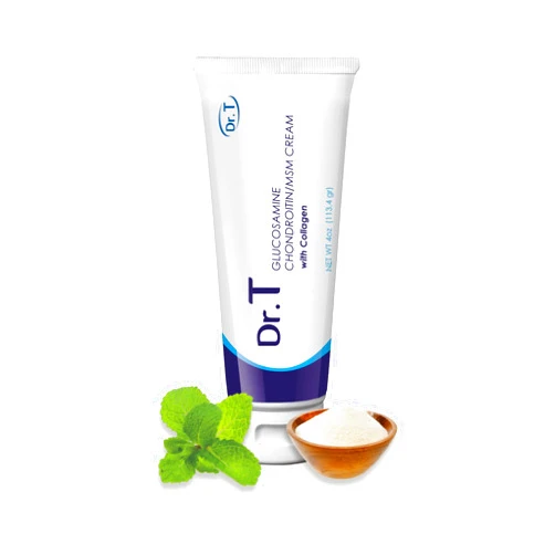 Dr. T Glucosamine Chondroitin Cream with MSM and Collagen - Premium Natural Formula to Help Alleviate Joint and Muscle discomfort; Supports Joint Strength and Flexibility. 113.4g / 4 oz.