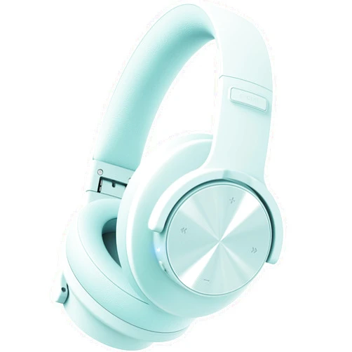 Picun B8 Bluetooth Over Ear Headphones, 120H Playtime with 3 EQ Modes, Low Latency, Hands-Free Calls, Deep Bass for Travel, Home, Office & PC (Cyan)
