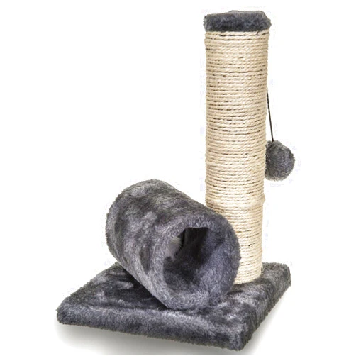 Takitop sisal fiber cat scratching post, cat tree with tunnel and mouse trap, kitten tower 29 cm with soft material