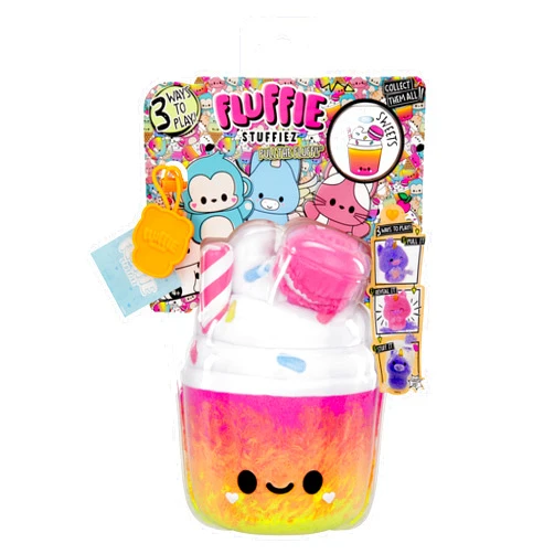 Fluffie Stuffiez Shake Small Collectible Feature Plush, Surprise Reveal Unboxing with Huggable ASMR Fidget DIY Fur Pulling, Ultra Soft Fluff