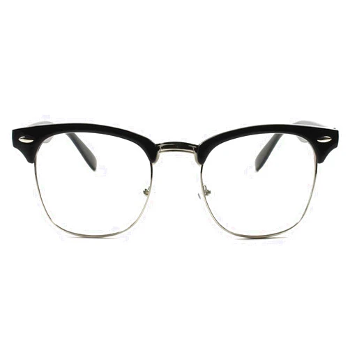 Centurion Optical's Clear Lens Glasses Fashionable and Practical Half Frame Style Unisex Nerd Retro Vintage Eyewear Lightweight and Durable Semi Rimless Eyeglasses