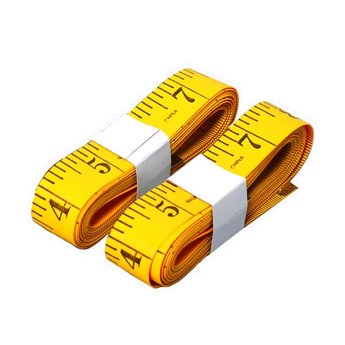 SumVibe 120 Inches/300cm Soft Tape Measure, Pocket Measuring Tape for Sewing Tailor Cloth Body Measurement, Yellow 2-Pack
