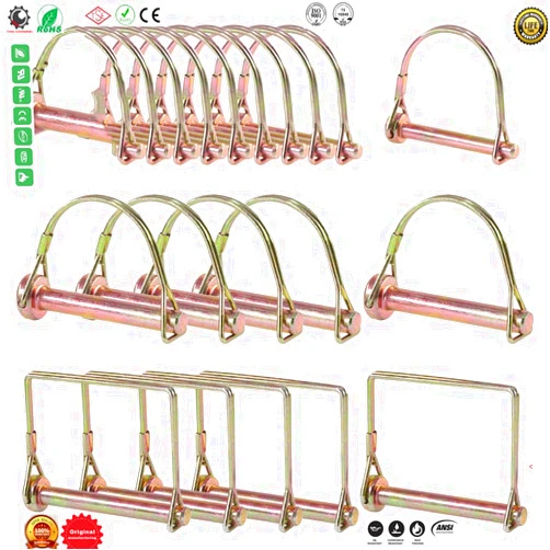 Generic Heavy PTO Pin Assortment Kit for Farm Trailers Wagons Lawn Garden,Hardware Pins,Heavy Hitch Pin Fasteners Pins