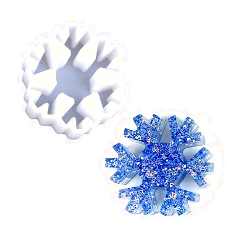 Duawenki Christmas Snowflake Shape Car Freshie Silicone Mold for Making Soap Aroma Beads Car Freshie, Pendant, Candle, Resin
