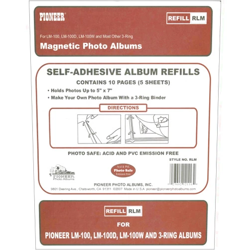 Pioneer Photo Albums Pioneer Magnetic Photo Album Refill Pages 8.25inX10.5in 5/Pkg-