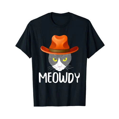 Lucky Funny Best Cat Dad Ever Colorful cat Funny Best Cat Dad Ever Meowdy Colorful cat with sunglass T-Shirt