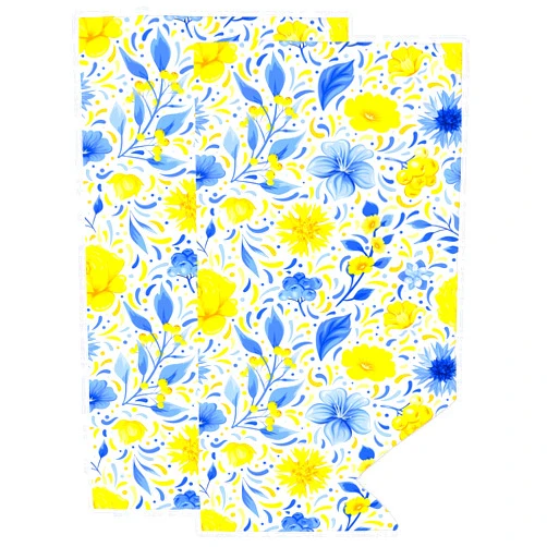 Fopoer Blue Yellow Floral Decorative Towels for Bathroom Absorbent Watercolor Flower Bath Hand Towels for Bathroom Spa Gym Yoga Farmhouse Spring Summer Home Decor Housewarming Gifts Set of 2
