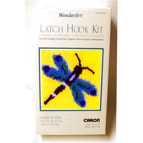 Wonderart Latch-Hook Kit, Rainbow Flier, 12