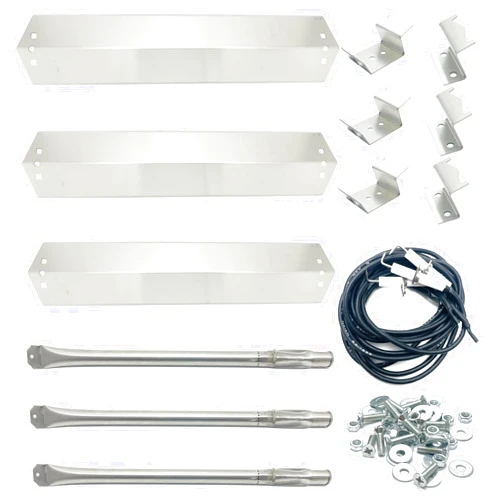 Tlhshuyu Replacement Parts for Char-Griller 3001 3030 4000 5050 5072,5252, 5650,4208 Grill Stainless Steel Burner and Heat Plates, Hanger Bracket, Electronic Igniter