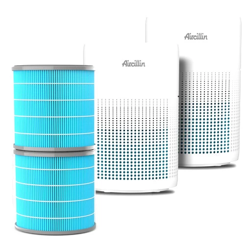 Aircillin 2 Pack Air Purifiers for Home with HEPA Filters, Air Purifier for Home Large Room Covers Pet Hair Dander Smell Pollen Wildfire Smoke, Remove 99.99% Particles Down to 0.1 microns. (AP070A)