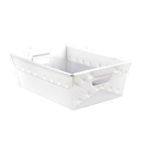 Diversiplast White Plastic Storage Totes and Stackable Storage Bins - Industrial Strength Containers for Organizing at the Office and Home - Holds Up To 80 Lbs - 18