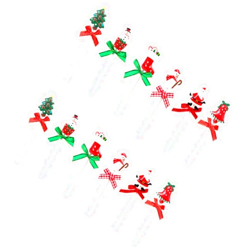 Yardenfun 12pcs Christmas Cupckae Topper Christmas Toppers Cupcake Picks for Christmas