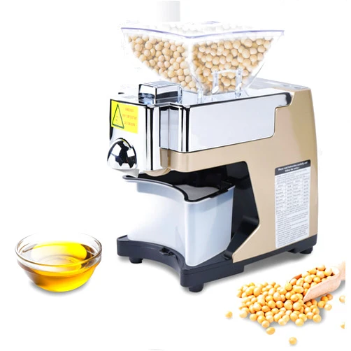 TBVECHI Oil Press Machine, Automatic Stainless Steel Cold Hot Food Grade Oil Extractor 110V for Flax Peanut Sesame Canola Avocado Coconut Sunflower Seeds