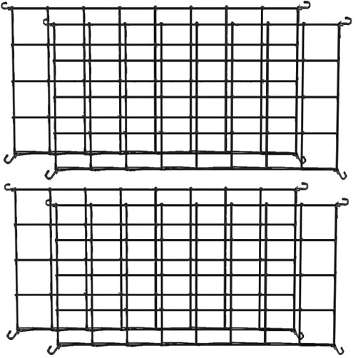 Voittozege 4 Pack Trellis Net for Grow Tent 2 x 4Ft Elastic Trellis Netting with 12 Hooks Voittozege Grow Tent Net Flexible Elastic Trellis Netting for Grow Tents, Gardening, and Horticulture(Black)