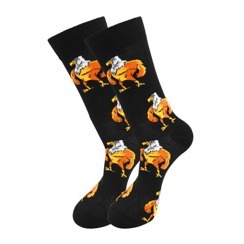 Real Sic Fun Socks for Men and Women - Cozy Cotton Dress Socks with Colorful Designs - Casual, Exotic Zoo Animal Patterned