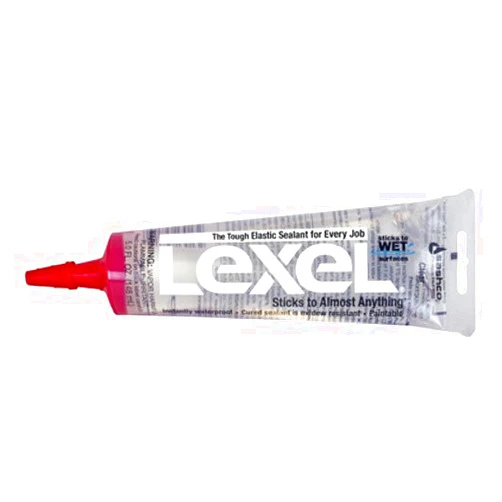 Sashco Lexel Weatherproofing Caulk, Clear, 5.0oz, 4-Pack