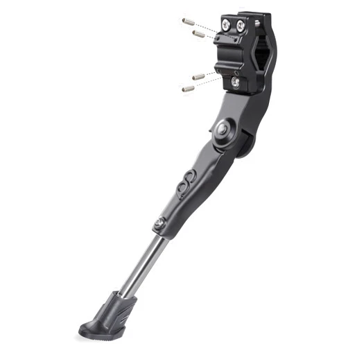 CyclingDeal Adjustable Bicycle Kickstand Rear Mount Type - for Mountain Bikes MTB & 700C Road Hybrid Bikes Kids Bikes - Premium Quality Aluminium Alloy with New Clamp Design