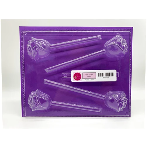 CANDISLE Lolipop Sucker Mold - Rose on Stem Shaped, Homemade Chocolate Candy bar Making DIY Mould, Durable & Food Safe Material
