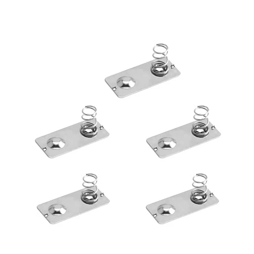 Fielect 50Pcs AA Battery Spring Plate AA Battery Positive Negative Conversion Spring Contact Nickeling Plate 24mmx11mm