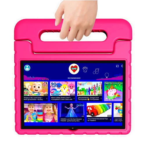 VNEIMQN Kids Tablet, 10 Inch Tablet for Kids, 4GB+64GB Android 13, 8-Core CPU, WiFi, 12H Battery, Parental Control, 1280 * 800 HD Display, Cameras, Pink