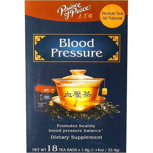 PRINCE OF PEACE Blood Pressure Herbal Tea 18 Bag, 1.14 oz