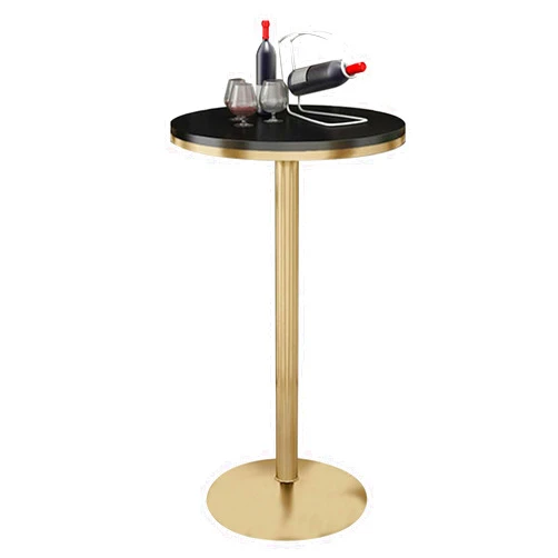 Hamankim Small Side Table High Top Table with Marble Top and Metal Base 22