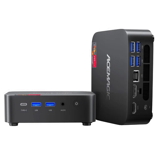 ACEMAGICIAN Kron Mini K1 Mini PC, Ryzen 7 7730U, 32GB DDR4 1TB SSD Mini Computers, Small Light Gaming PC 4K@60Hz Triple Display, Mini Desktop WiFi6 | Bluetooth 5.2 | Dual Channel | Auto Power On