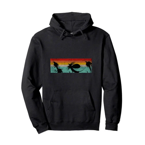 Angler und Fliegenfischer Designs Fly Fishing Bait Wooly Bugger Mayfly Fly Fishing Pullover Hoodie