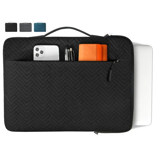 Lubardy Laptop Sleeve 14 inch Laptop Case Waterproof Handle Laptop Bag Protective Business Computer Carrying Bag Compatible with 13.3-14 Inch Laptop/Chromebook/Notebook, Black