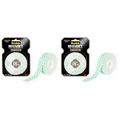 Scotch-Mount Indoor Double-Sided Mounting Tape 314H-MED, 1 in x 125 in (Pack of 2)
