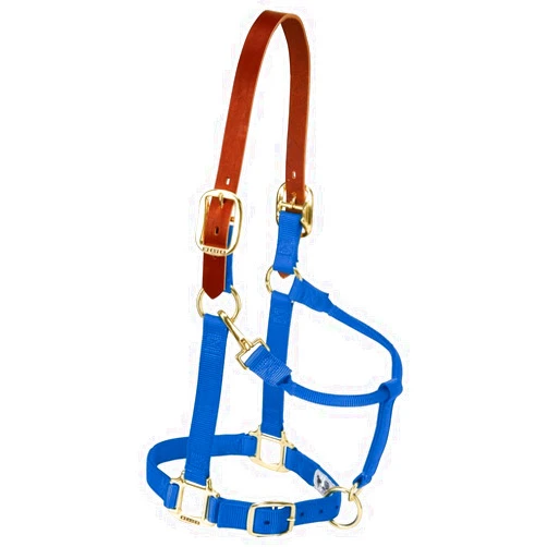 Weaver Leather Weaver Equine Breakaway Horse Halter, Supple Leather Crown, Adjustable Chin & Throat Snap Halters for Horses, Equine Tack