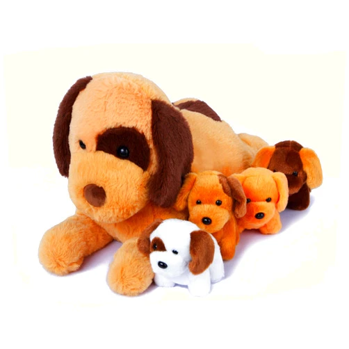 SODWEF 5 Pcs Cute Dog Stuffed Animals,Dog Plush for 3+ Years Girls and Boys,Soft Plush Toys for Kids Puppy Lover Boys Christmas Birthday Party Favors Gifts (Brown)