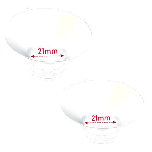 IVARONAL Flange Insert 2PCS 21mm Compatible with Momcozy M9/M6/M5/S12 Pro/V1 Pro/V2 pro, Spectra/Medela/Elvie/NCVI/TSRETE/eufy/Lansinoh/Paruu/MomMed Breast Pump 24mm Shields/Flanges (2pcs-21mm)