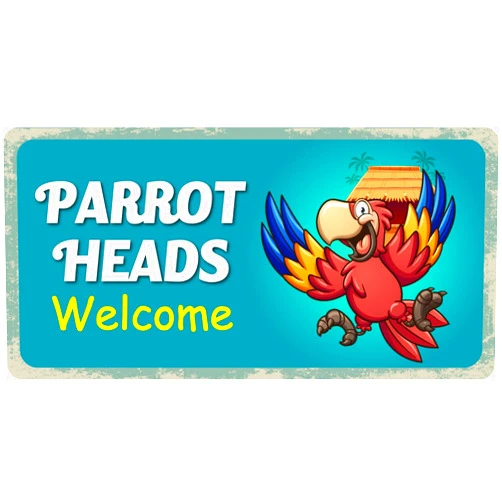 StickerPirate 584HS Parrot Heads Welcome 5