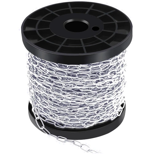 Sel Natural 100 ft Stainless Steel Hanging Chain Metal Chain Link Light Duty Chain Utility Chain Jack Chain for Home Outdoor Camping Hanging (1.2mm*30m)