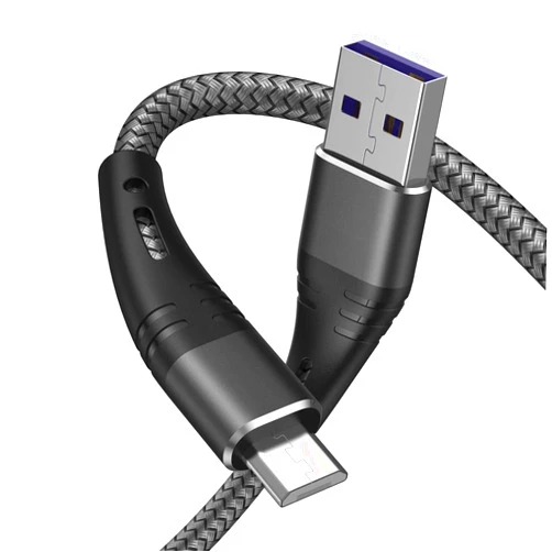 SMALLElectric Micro USB Cable 6ft Android Phone Charger 2-Pack Long Premium Nylon Braided Fast Durable Charging Cord for Samsung Galaxy S7 S6 Edge J7 S5,Note 5 4,LG,HTC,Sony,Xbox One, PS4,Kindle,MP3,Tablet(gray)