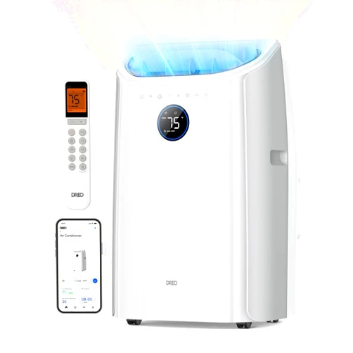 Dreo Portable Air Conditioners, 12,000 BTU AC Unit for Bedroom with Drainage-free Cooling, 46dB Quiet, APP/Voice/Remote, 24h Timer with Fan & Dehumidifier, Smart Air Conditioner for Room Indoors