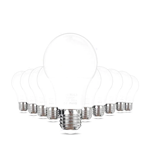 AKSPET Fengyan Home Bulbs 10PCS AC85-265V E27 LED Bulb Lamp 9W 6500K Pure White No Flicker 60x112mm Table Lamp Globe Bulb Spotlight Household Lamp